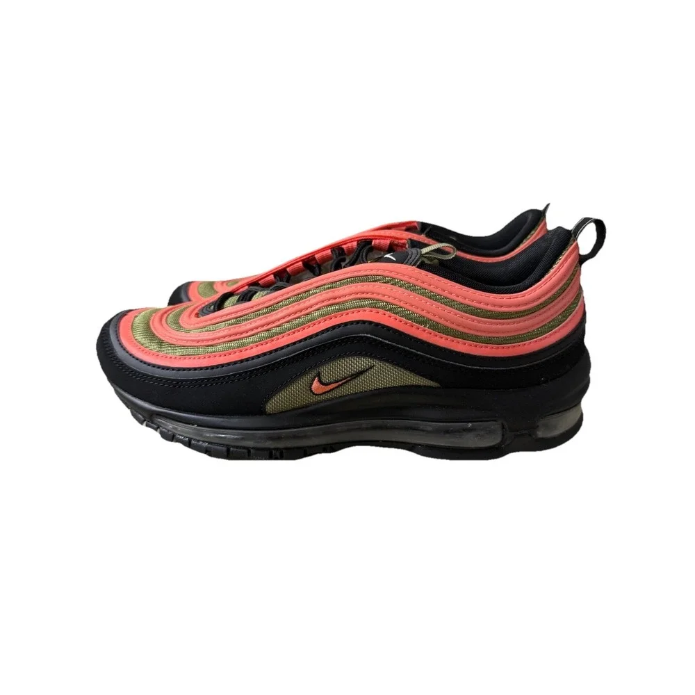 Nike By You Air Max 97 Inferred Olive Green Red | DC8134-991 Men 8.5/Women 10